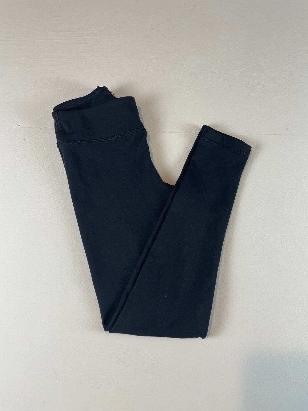 Yogalicious Girls Active Leggings Small Black Elastic Waist